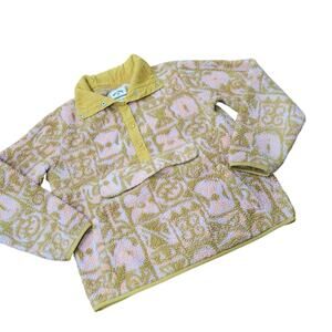 Billabong Switchback Polar Fleece Sweatshirt Aztec Wild Rose Print Adventure
